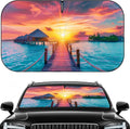 Car Windshield Sun Shade - Foldable Car Sun Shade Windshield for Front Window, Reflector Sunshade Offers Ultimate Protection for Cars Interior (55.2 x 31.5 in)