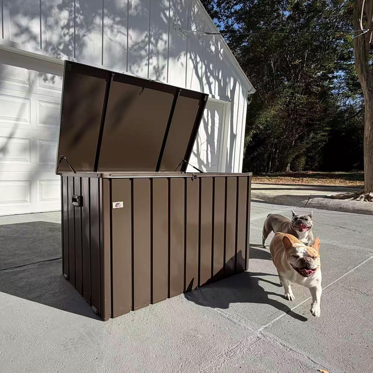 purple leaf outdoor deck box 100 gallon, waterproof, main product view