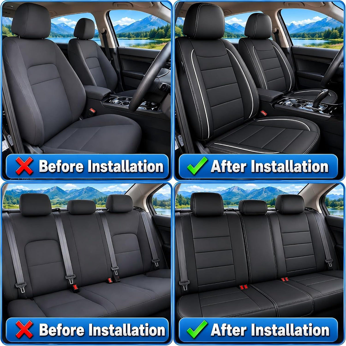 yorkneic car seat covers 5 seats set for on a desk or shelf