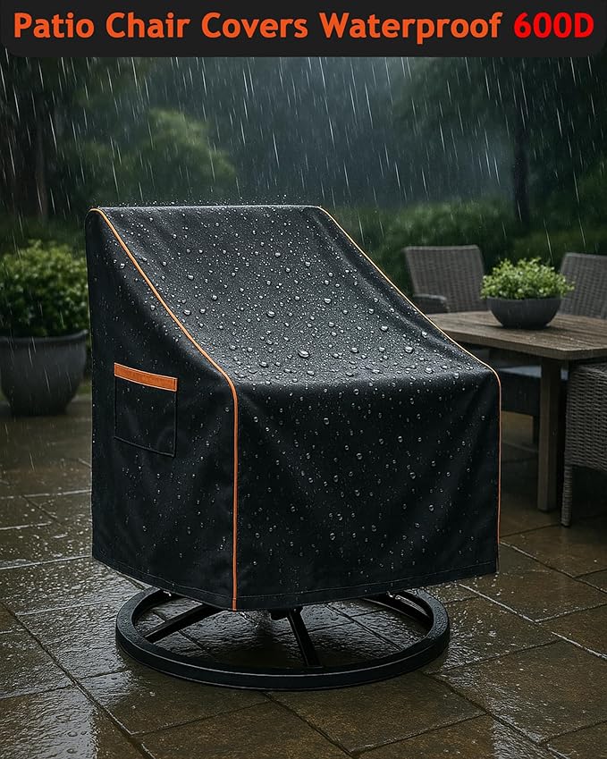 Outdoor Waterproof Patio Chair Covers, Heavy Duty Oxford Coating Weather - Image 2