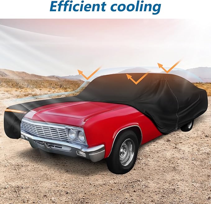 Car Cover for Chevy Caprice 2/4 Door Coupe/Sedan 1966-1996, Waterproof 210D - Image 4
