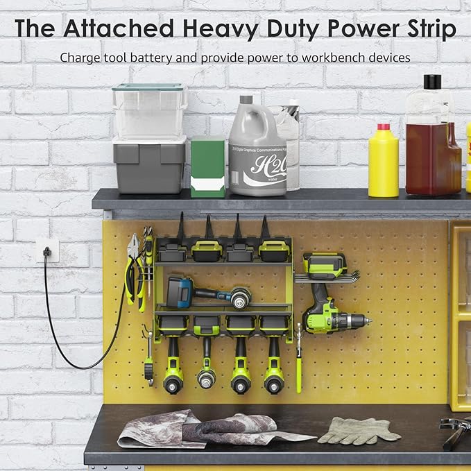 CCCEI Modular Power Tool Organizer Wall Mount Charging Station, Garage Drill - Image 3
