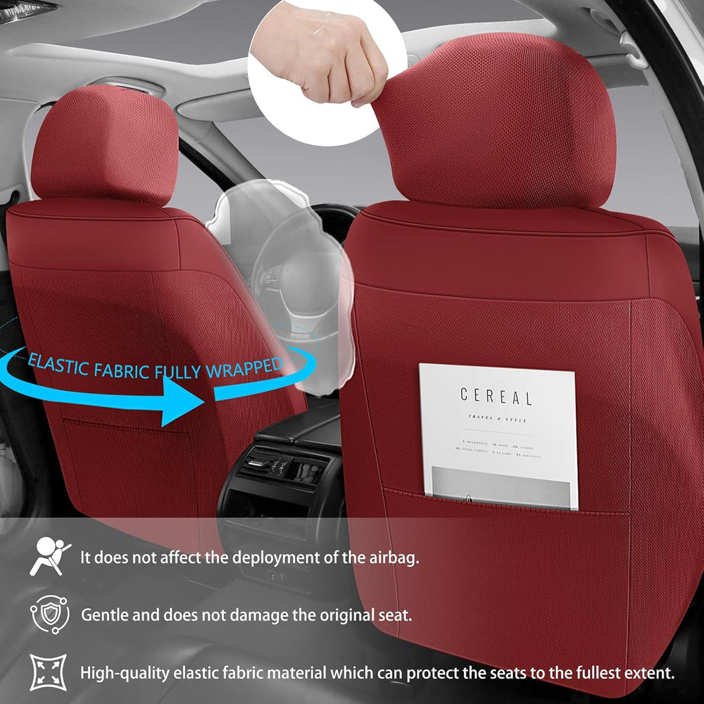 Full Coverage Faux Leather Car Seat Covers Full Set,Automotive Seat Covers fo...