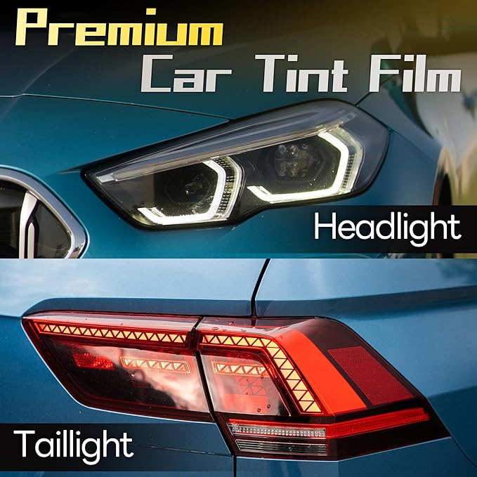 Lypumso 16 x 60 Inches Headlight Taillight Car Tint Vinyl Film, Self Adhesive - Image 3