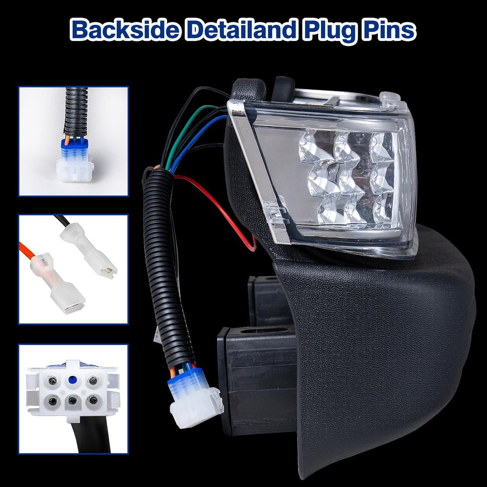 Golf Cart LED Headlight with Bumper for Club Car Precedent 2004-UP