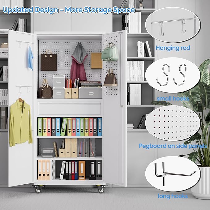 71" Metal Garage Storage Cabinet - Image 6