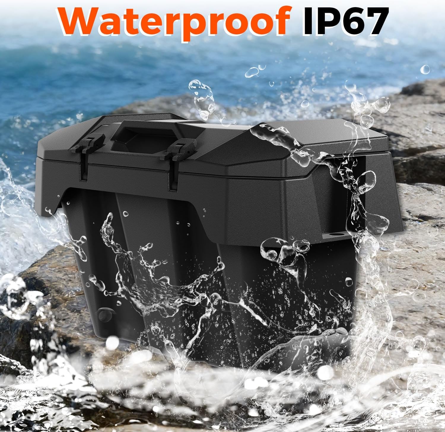 82QT Rear Cargo Storage Box for Polaris RZR XP 1000/XP 4 1000 2024+ | UTV Rear Waterproof Bin Bed Storage Box for RZR XP 1000 / XP 4 1000 Sport / Premium / Ultimate 2024/2025/2026 Accessories
