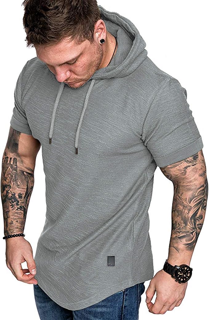 Lexiart Mens Fashion Athletic Hoodies Sport Sweatshirt Solid Color Fleece by Lexiart