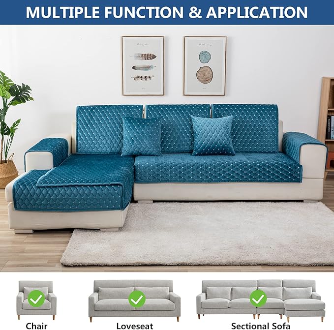 Eismodra Couch Cover, Sectional Couch Covers, Sofa Covers - Image 2