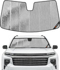 Pigenius Windshield Sunshade for Chevrolet Traverse 2024-2026, Reversible Silver/Black