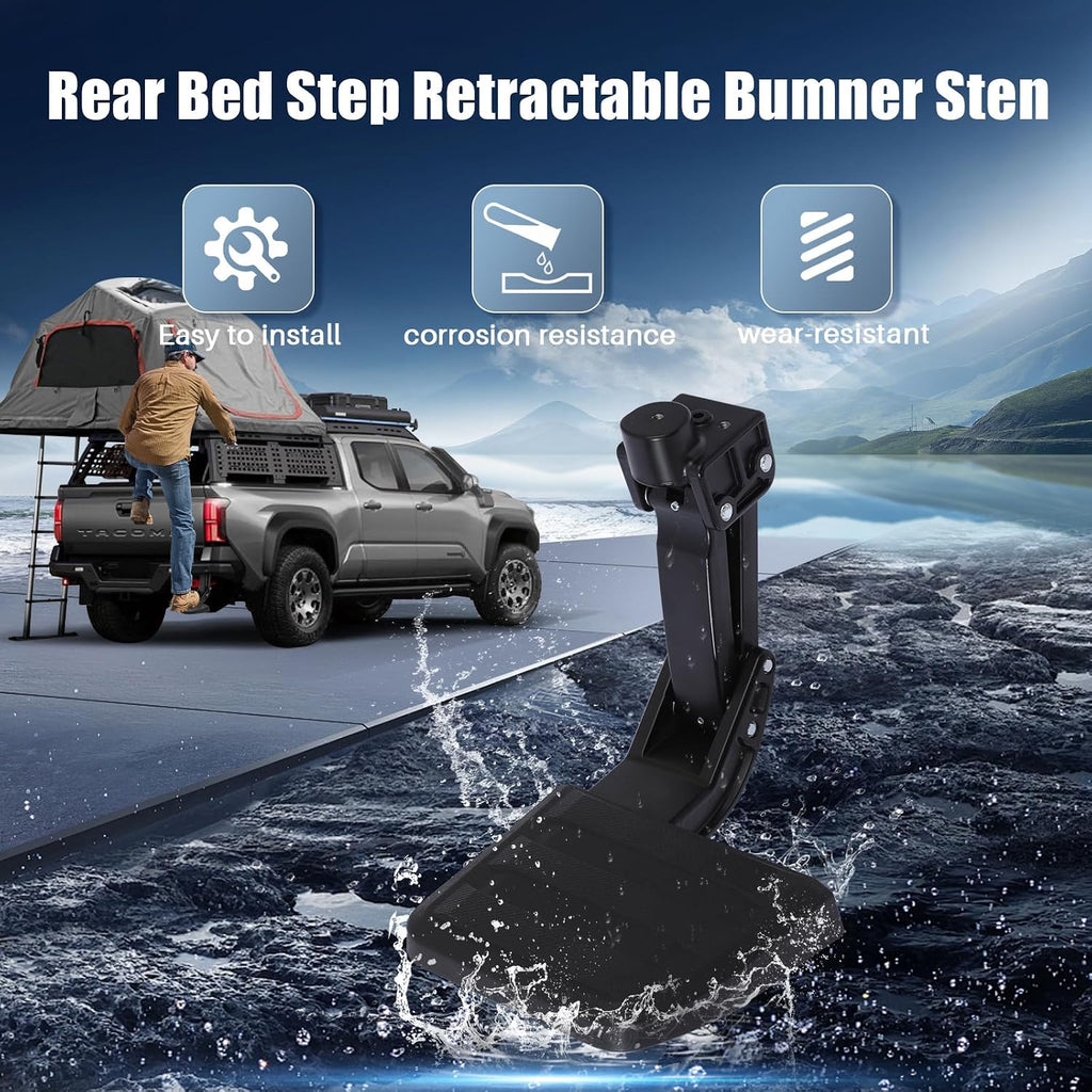 Tacoma Rear Bed Step Compatible with Toyota Tacoma 2024 2025 Retractable Bumper Tailgate Step Replace PT392-35920