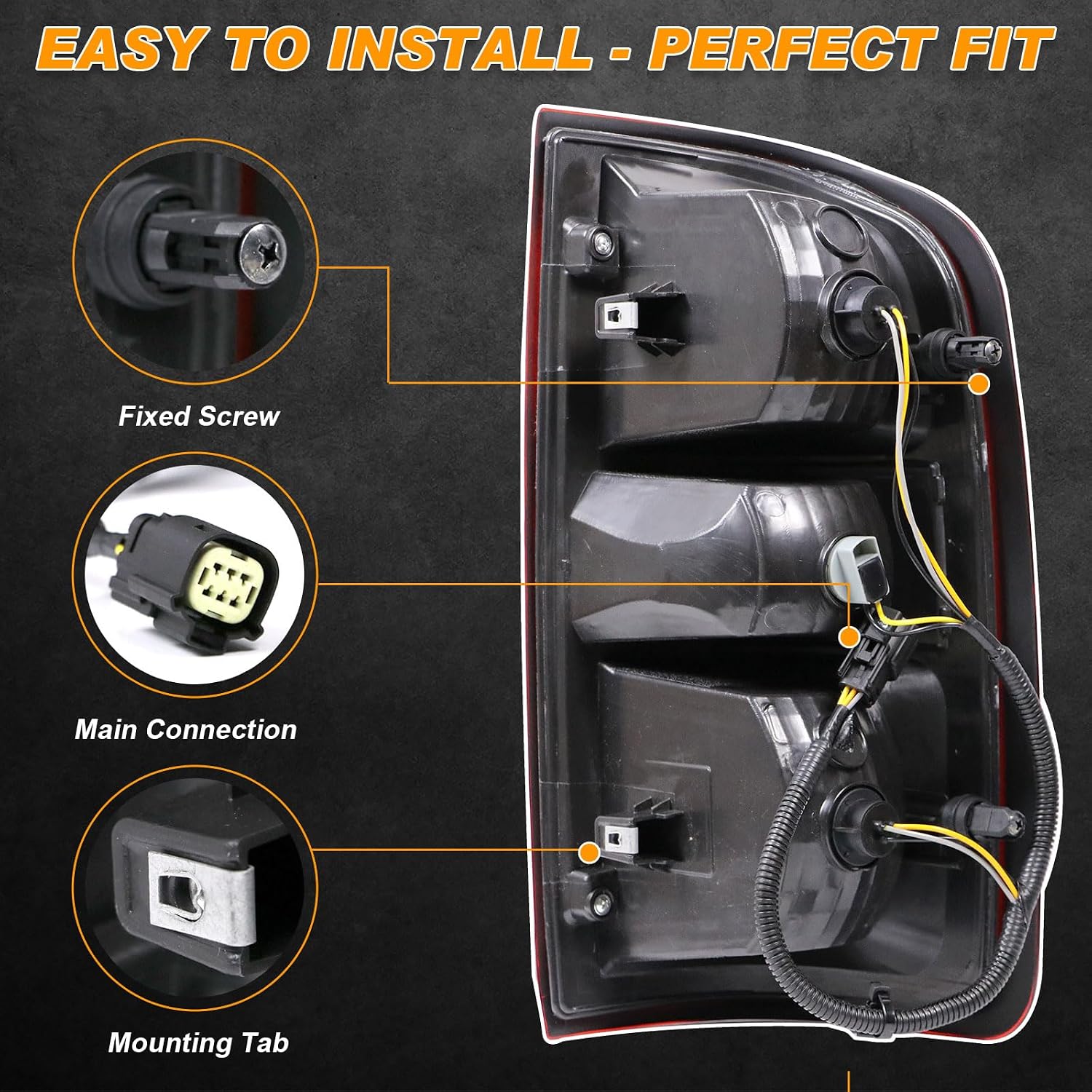 Tail Light Assembly Compatible With 2015-2022 Chevy Colorado Factory Style Right Passenger Side Taillight Brake Rear Lamp Red Clear Lens with Bulb and Harness # 84169778 GM2801270