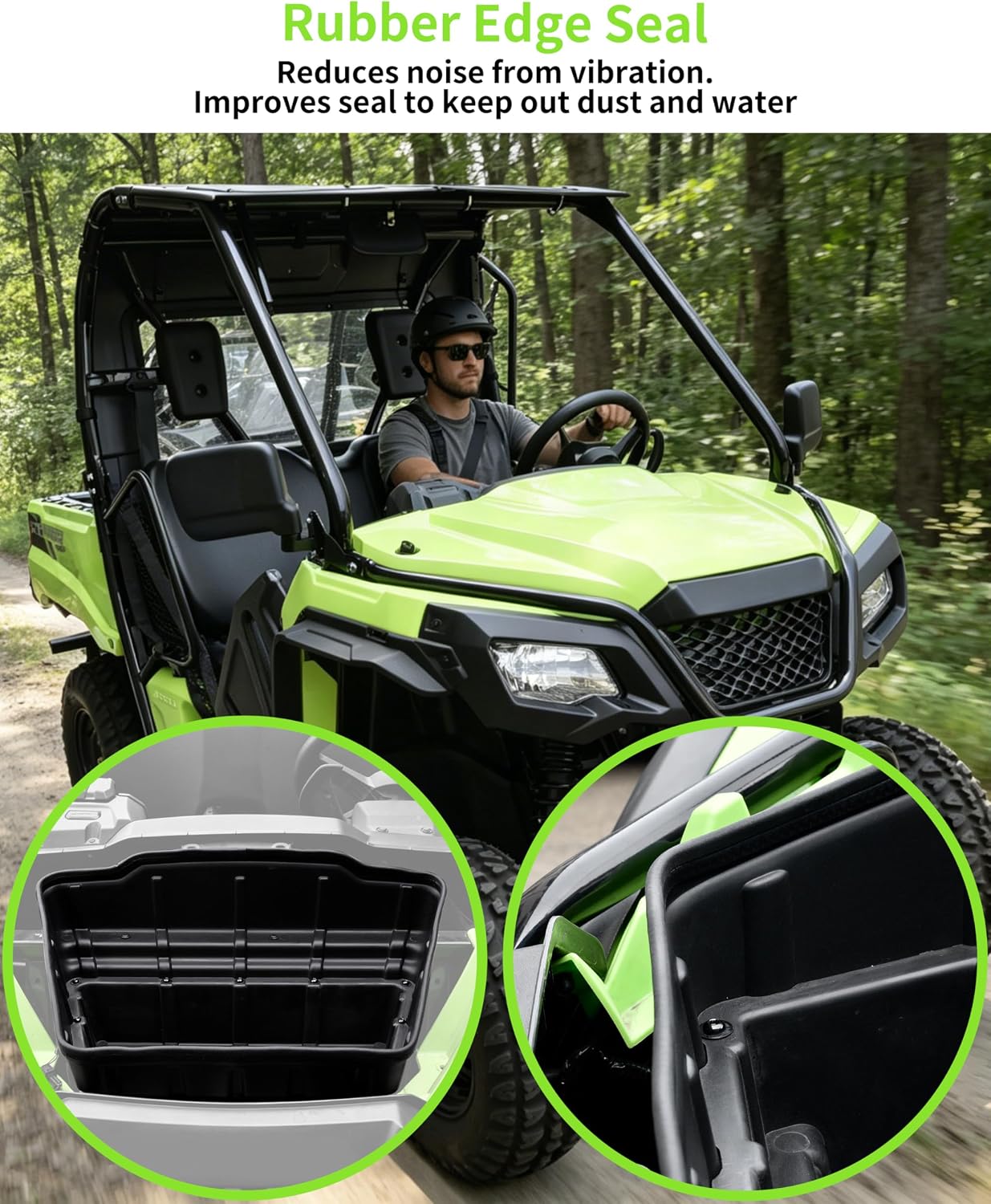 Under Hood Storage Box for Honda Pioneer 500 520, 19L Durable PP Front Underhood Tray Tool Box with Rubber Seal for Honda Pioneer 500 2015-2023/520 2021-2026 UTV Accessories