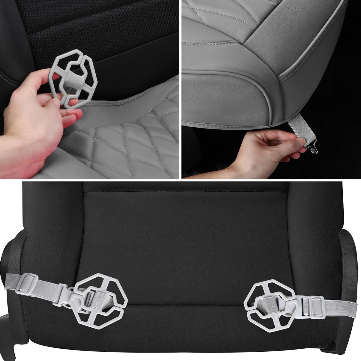car pass 2 pack leather front car seat showing dimensions