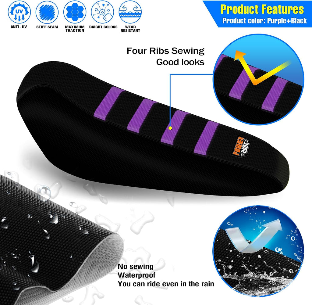 Motorcycle Dirt Bike Seat Cover for Surron Sur Ron Light Bee X/S - E Bike Seat Cover (Purple)