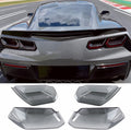 Tail Light Covers Guards Fit For Chevy Corvette C7 2014-2019 1LT/ 2LT/ 3LT/ Z06/ Z51/ ZR1/ LZ, Smoked Black Rear Light Protective Cover Guards Trim Set Exterior Accessories