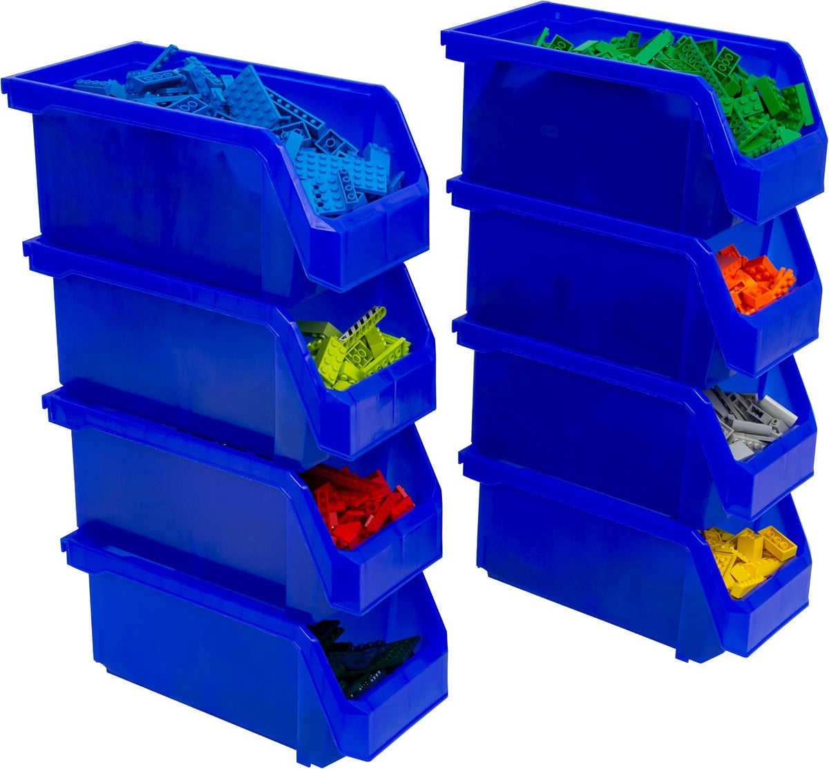 Plastic Containers for Organizing and Storage Bins for Closet, Garage or Pantry