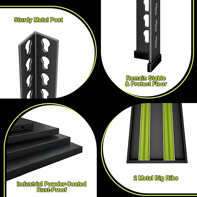 Garage Shelving Heavy Duty 2500LBS Loads, 5-Tier Metal Shelving Units and - Image 4