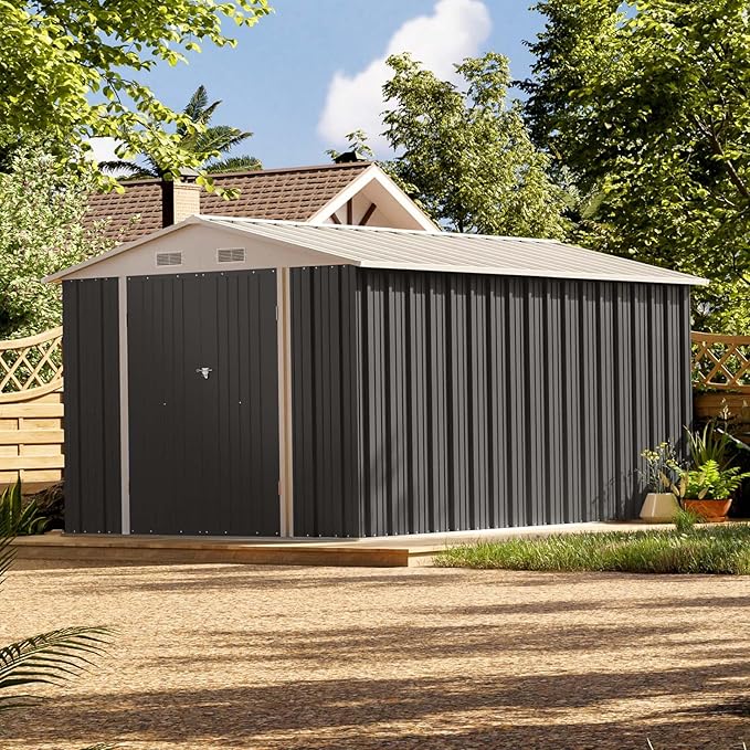 Patiowell 8 x 12 FT Metal Storage Shed by Patiowell