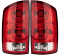 Tail Light Assembly Compatible with 2002-2006 Dodge Ram 1500 2003-2006 Dodge Ram 2500 3500 Pickup Driver and Passenger Side Taillights Rear Brake Lamps with Bulb Inside and Wiring Harness