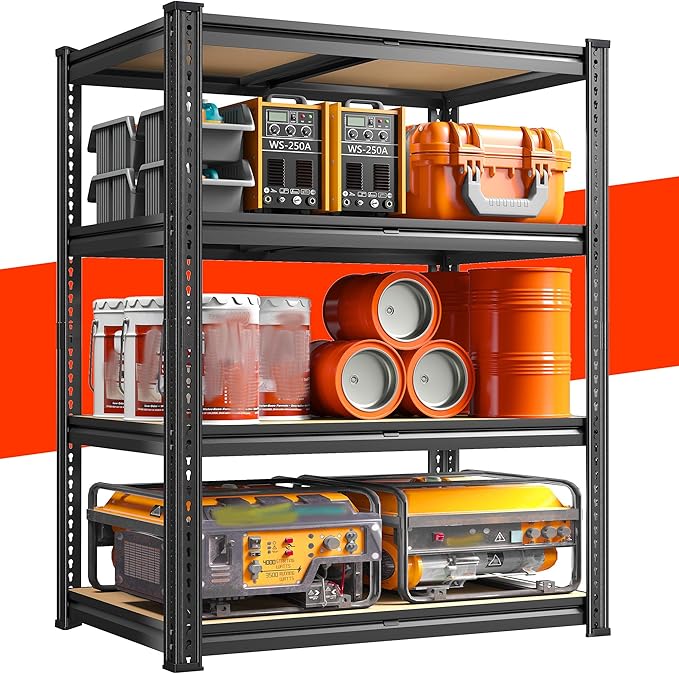 REIBII 60.05" H Storage Shelves 1840LBS Garage Shelving Heavy Duty Shelving 4 by REIBII