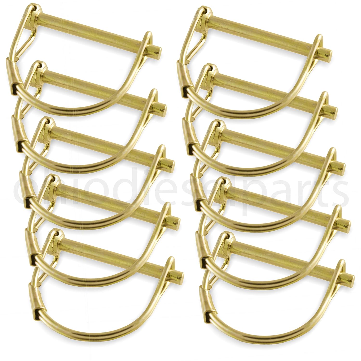 PTO Round Shaft Locking Trailer Hitch Pin 3/16" x 1-1/2" (Pack of 10)