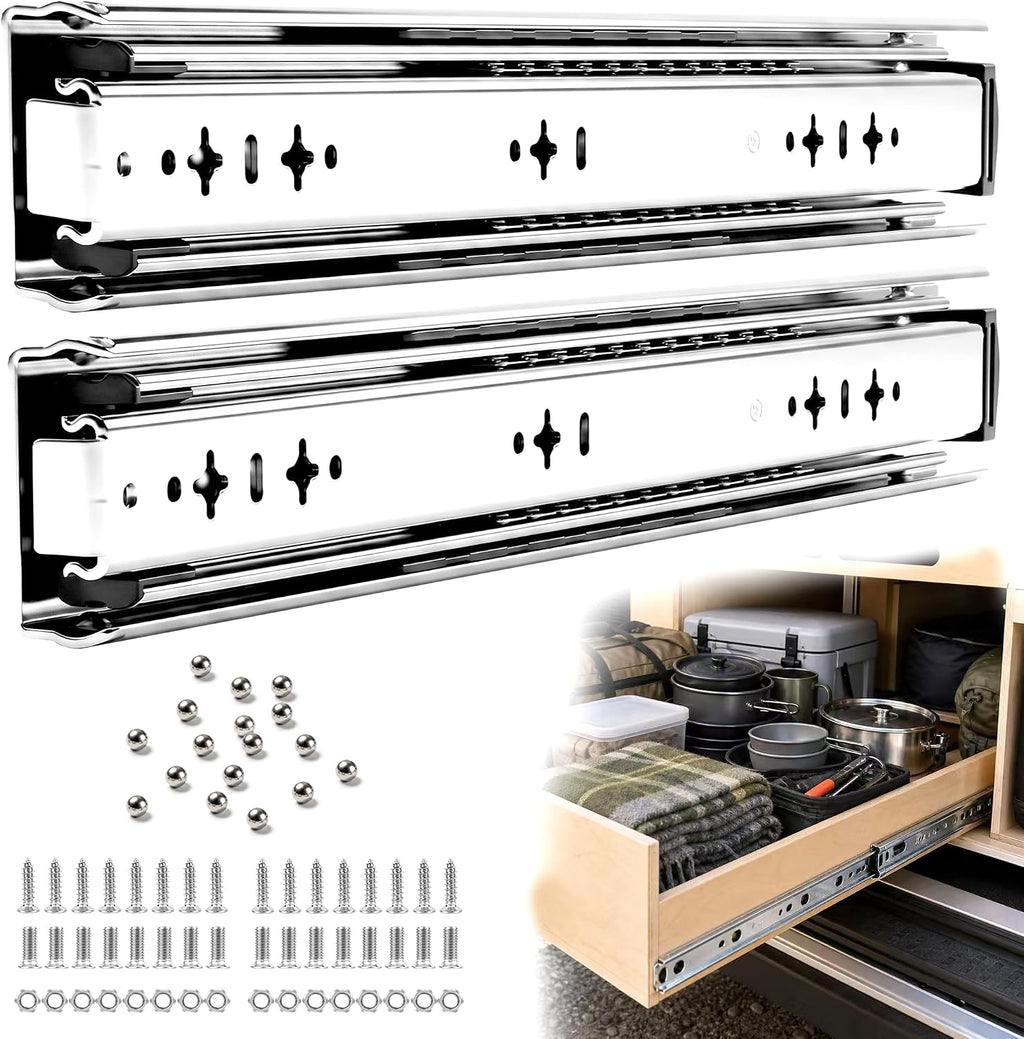 32 inch heavy duty drawer slides, side mount, main product view