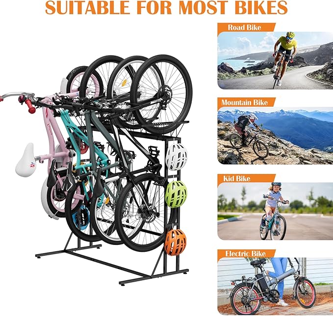 OYEAL Bike Rack Garage Floor Bike Storage Stand - Image 4