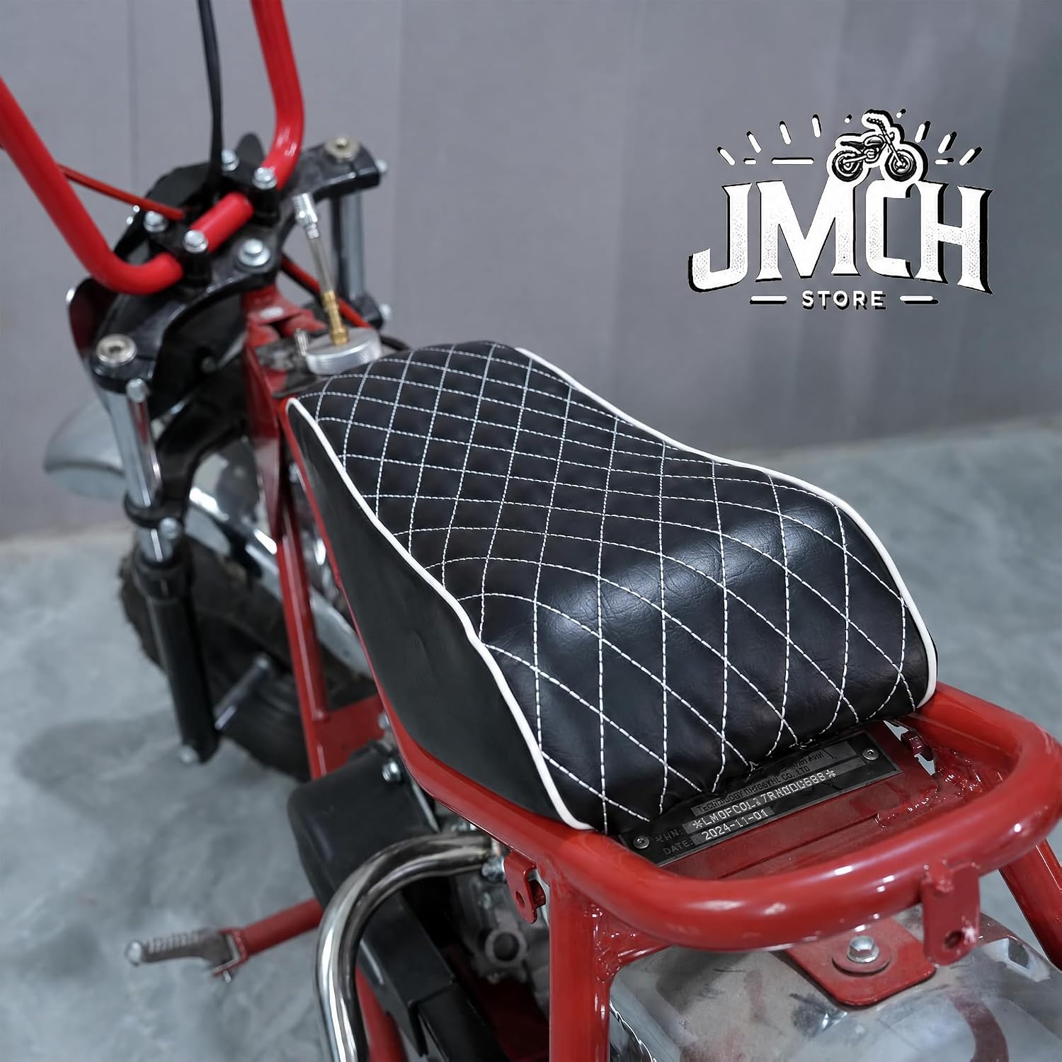 JMCHstore Green Diamond Stitch Retro Seat Cover for Coleman CC100X Mini Bike 98cc,Hisun 100CC Kids Trail Bike Cushion Replacement Parts