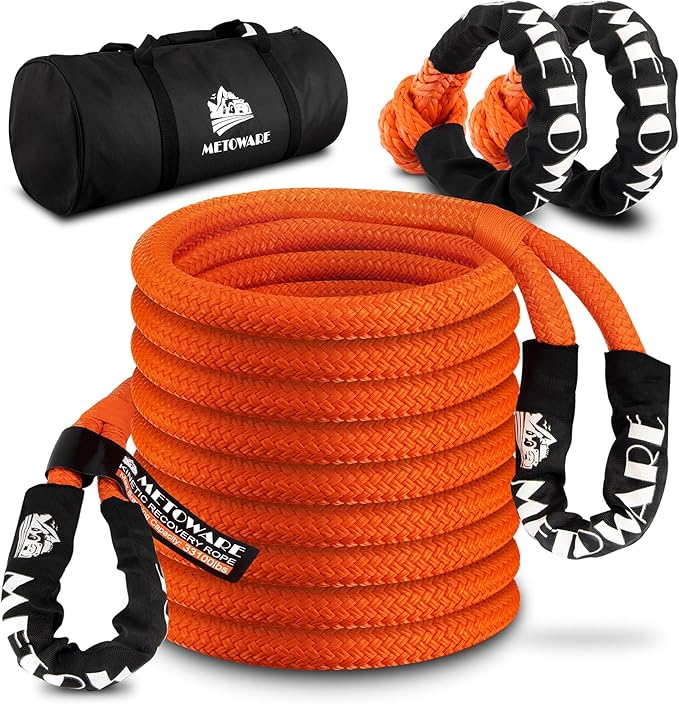 METOWARE Kinetic Recovery Rope 35, 000 LBS Offroad Tow Kit
