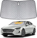 Windshield Sun Shade Compatible with Hyundai Sonata 2019-2024 2025, 6-Layer Foldable Front Window Sunshade Reflector Cover, Sun Visor Protector Blocks UV Rays