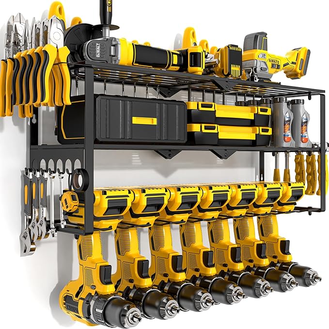 Power Tool Organizer Wall Mount Cordless, 15 Min Fast Install Metal Garage Tool by Unknown
