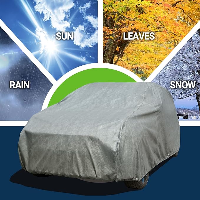 All Weather Waterproof SUV Car Cover, 7-Layer Non-Woven Cotton Car Covers - Image 5