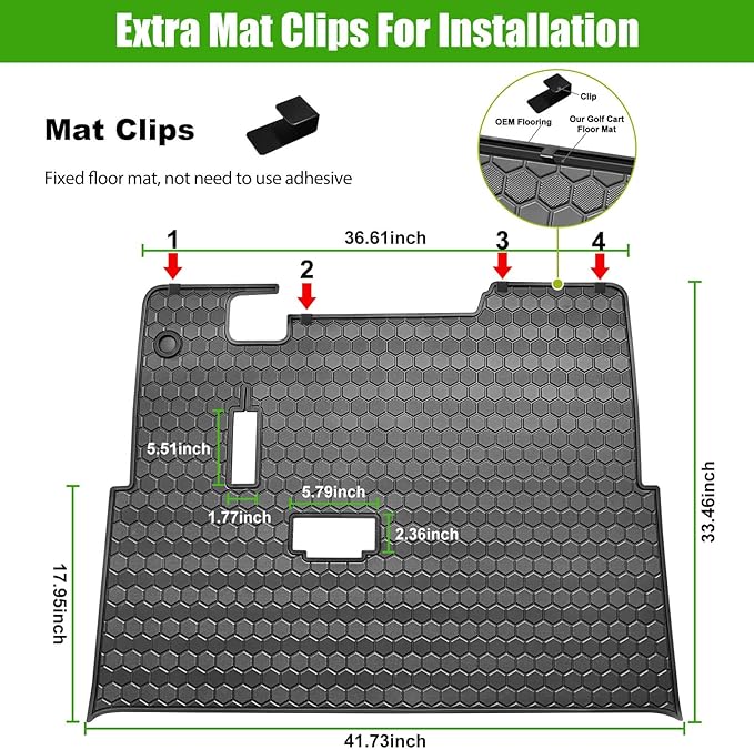 EZGO TXT Golf Cart Full Coverage Floor Liner Mat, fits EZGO TXT, Express S4 - Image 5