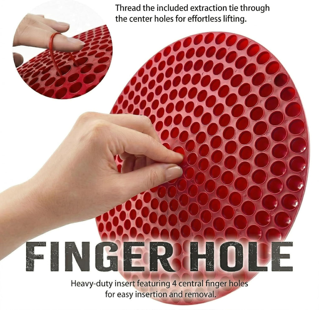10.4" Heavy Duty Car Wash Bucket Insert (2-Pack) & Wash Mitt Kit - 10.6 oz Detailing Dirt Separator & Grit Trap, Scratch-Free Auto Wash, Fits 3.5 to 5 Gallon Buckets (Red Kit)