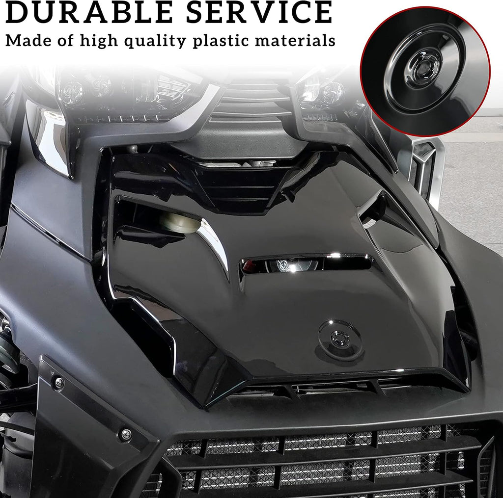 SAUTVS Epic Hood Panel for Can-Am Ryker, Gloss Black Epic Turbo Hood Scoop for Can-Am Ryker 600 900 Sport 2019-2026 Accessories (1PC, Replace #219400877)
