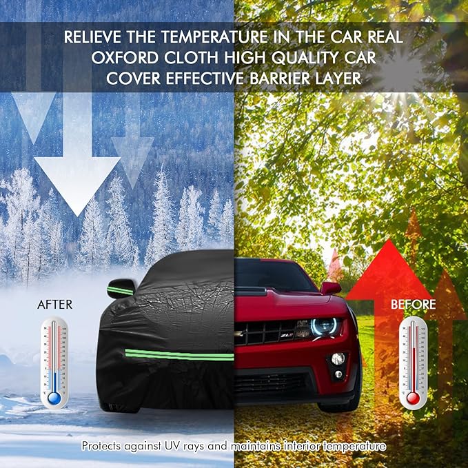 for Chevy Camaro 2010-2022 Car Cover 210D Outdoor Waterproof UV Protection - Image 5