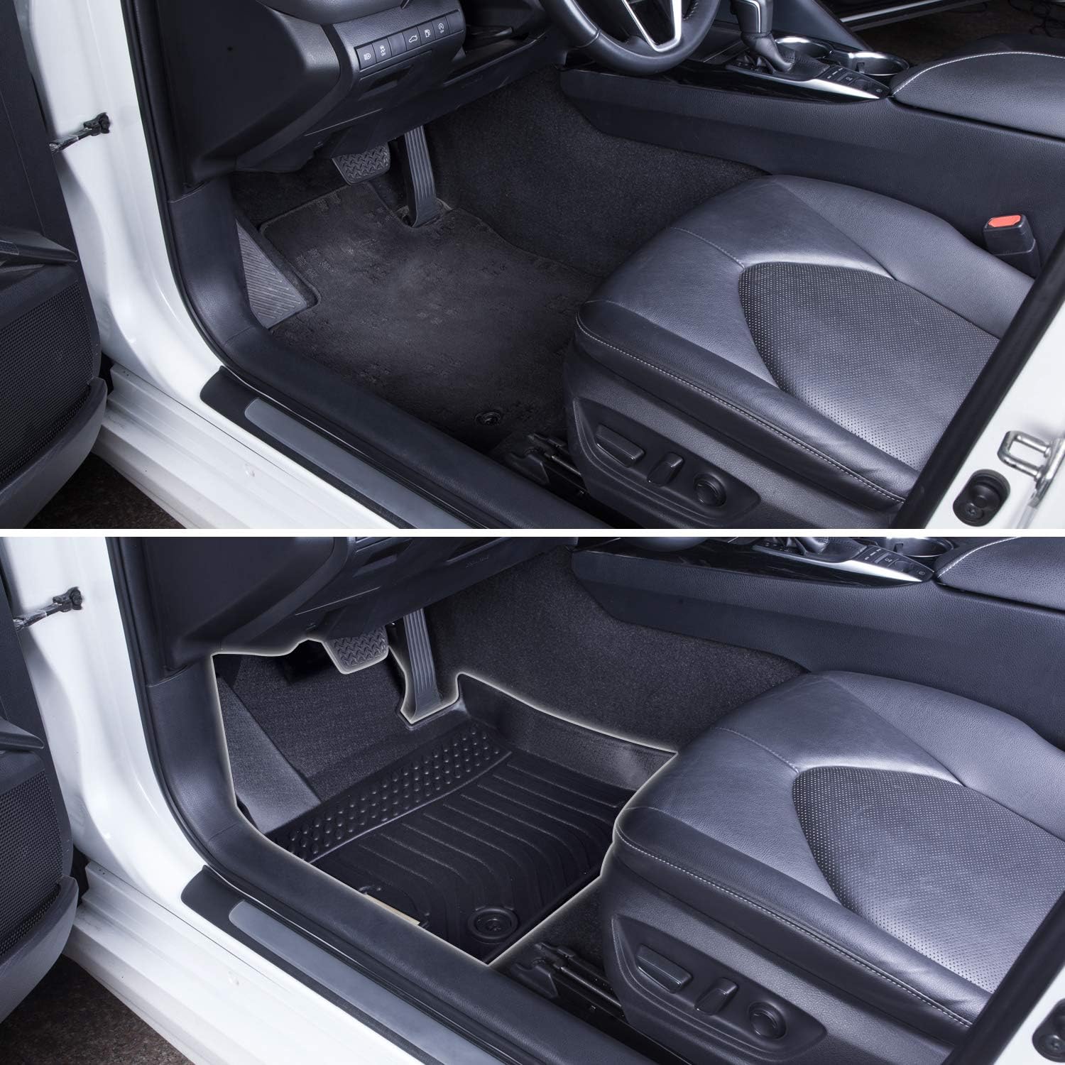 orealtrend Black Floor Mats Liners Replacement for Subaru Crosstrek/XV 2018-2023 Heavy Duty All Weather Guard Front and Rear Car Carpet-Custom Fit-Tough Odorless
