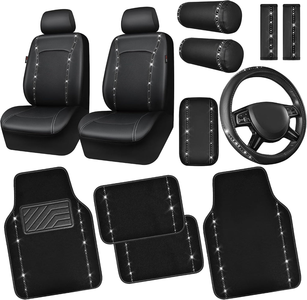 car pass 14 pcs bling diamond car accessories, main product view