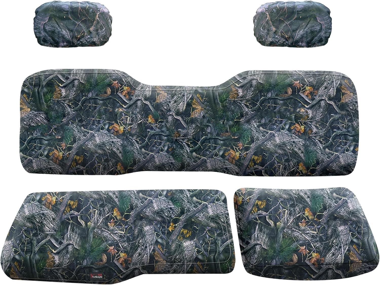 StarknightMT Full Back Seat Covers with Headrest Covers Compatible with Polaris Ranger 1000 / XP 1000 (2018-2027) – Heavy-Duty UTV Bench Seat Protectors, Camouflage