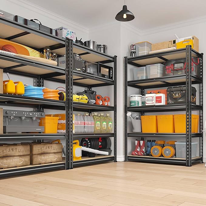REIBII 2020LBS Garage Shelving Heavy Duty 5 Tier Storage Shelves Adjustable - Image 2