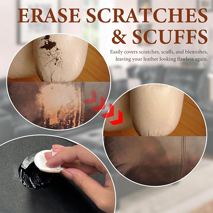 Leather Recoloring Balm Leather Color Restorer Scratch Repair Leather Paint - Image 4