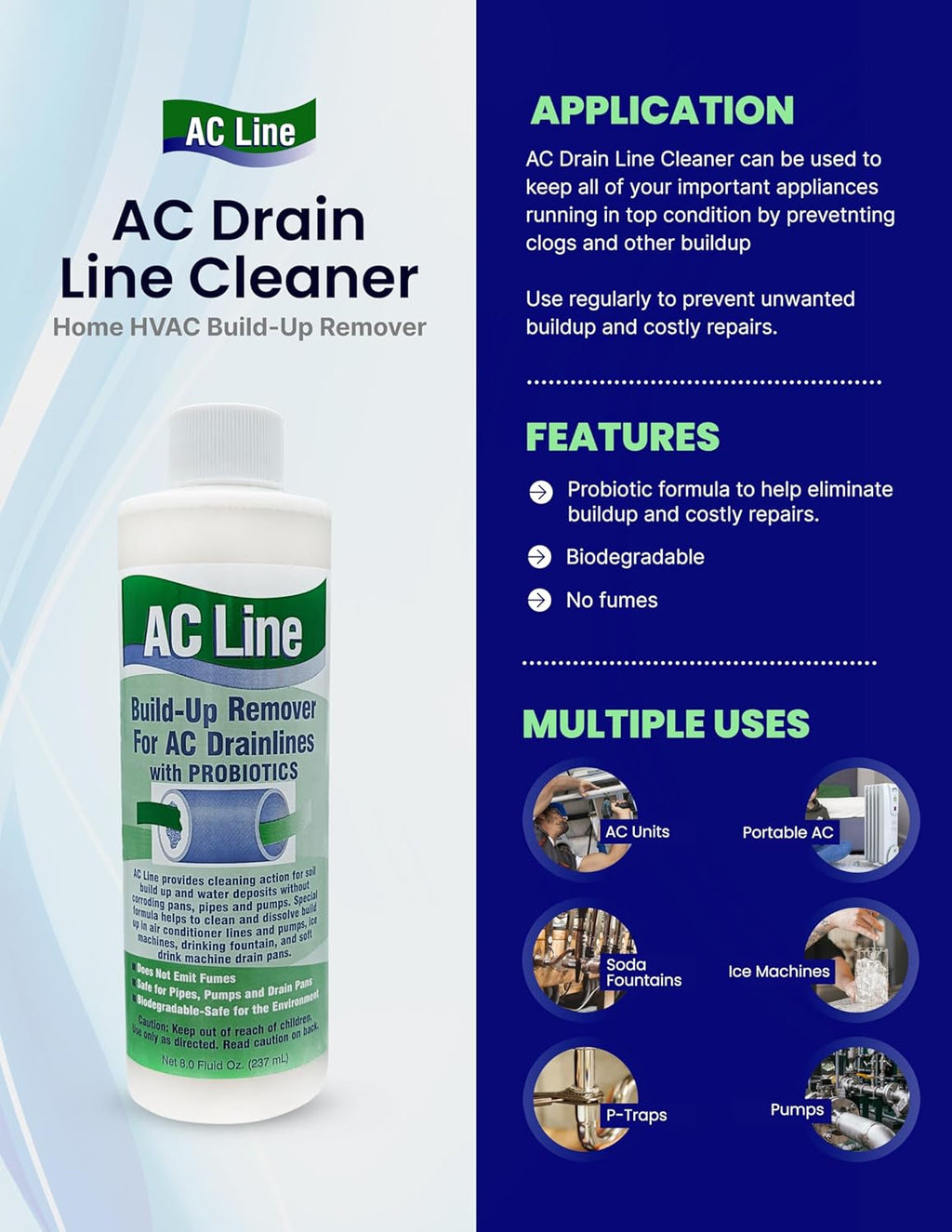 ac drain line cleaner - 4 pack / shown in use