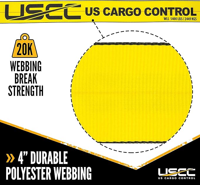 US Cargo Control 4 Inch x 11 Inch Fixed End, Zinc-Coated Ratchet and Black Flat - Image 6