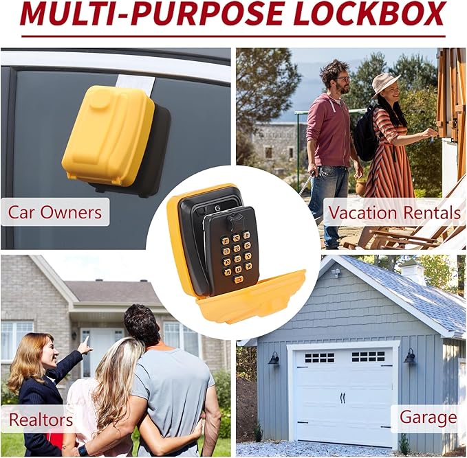 Car Key Lock Box, Car Window Lock Box Wall Lock Box, Sturdy Waterproof Security - Image 5