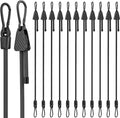Bungee Cords with Hooks, Upgrade 36 inch Adjustable Bungee Cords with Carabiner by Rugtol