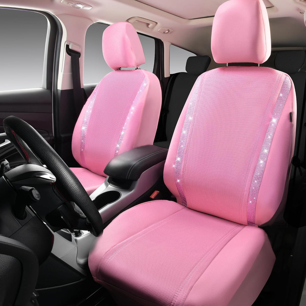 car pass bling diamond car seat covers, shining, side view