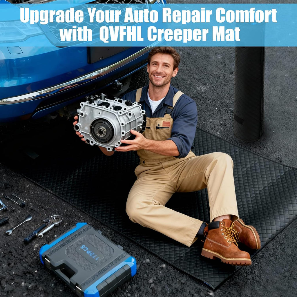 Rolling Creeper Mat Car Repair | Foldable, Storage Bag