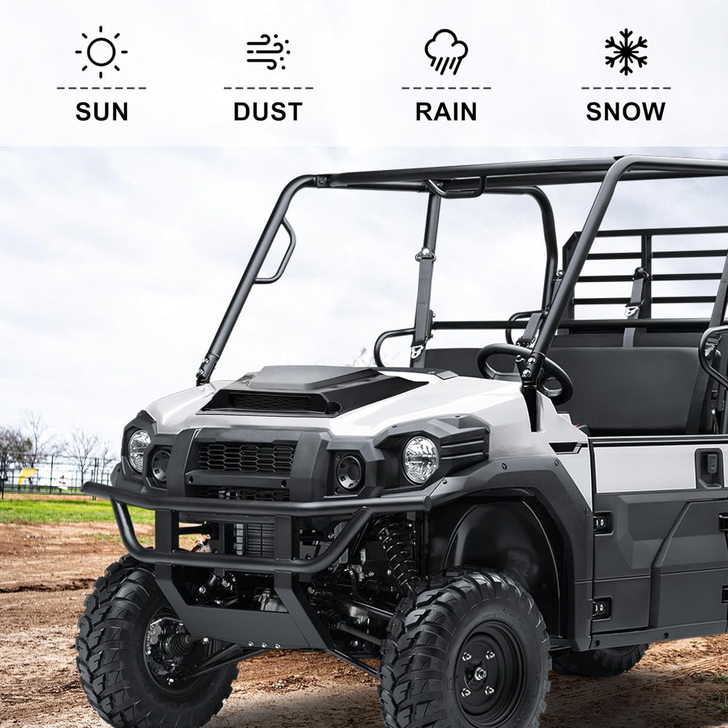 Hood Scoop for Kawasaki Mule Pro 2015+, Front Hood Cover with Mesh Grille Air Intake Kit for Kawasaki Mule Pro FXT DXT DX FX 2015-2025 Accessories