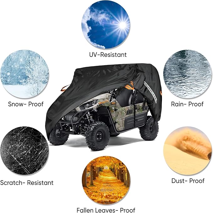 NEVERLAND UTV Cover Heavy Duty Ranger Cover Waterproof 2-3 Seater/4-6 Seater - Image 9